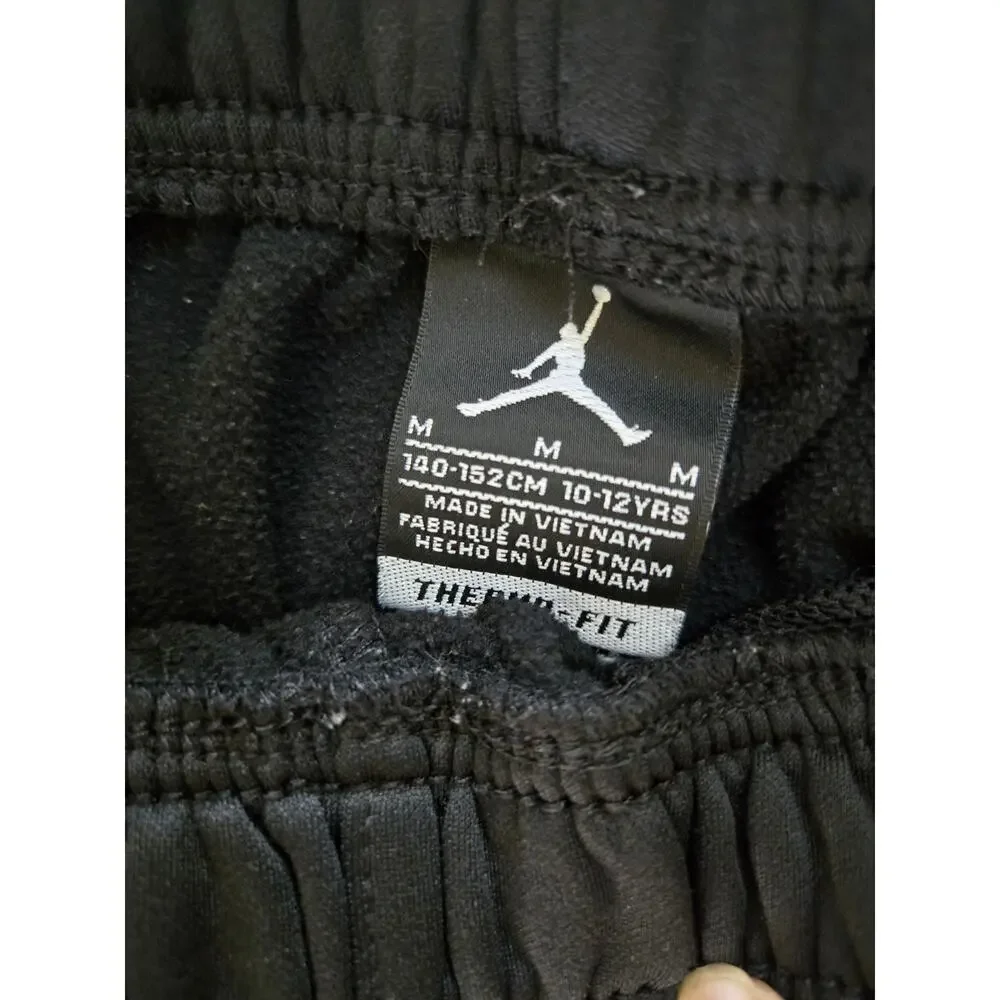 Jordan Jogger Sweatpants Boys 10-12 Black Jumpman Athletic Pants